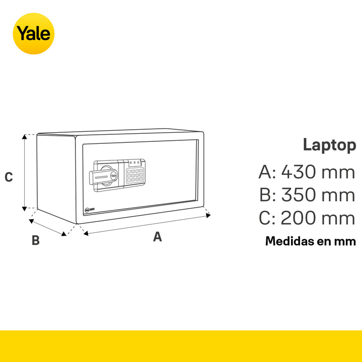 Yale Caja Fuerte de Seguridad Digital Electrónica para Laptop