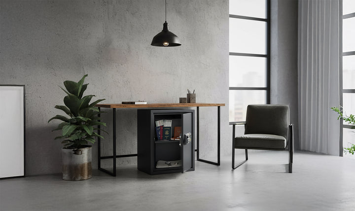 Caja Fuerte Digital XXL Negra | Código Electrónico y Llave de Emergencia