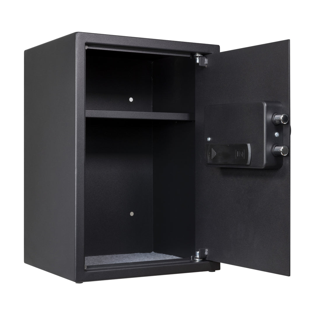Caja Fuerte Digital XXL Negra | Código Electrónico y Llave de Emergencia