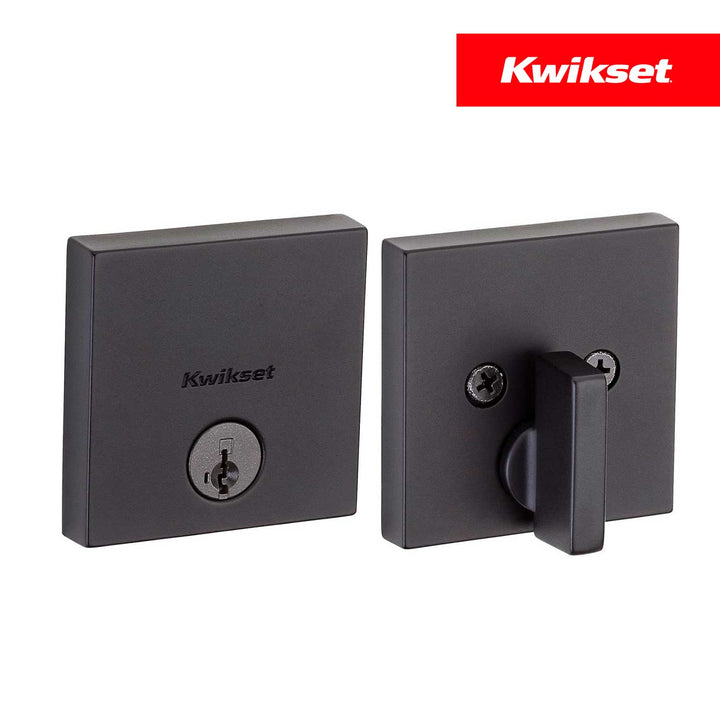 Cerradura Downtown Kwikset - Cerrojo SmartKey Security, Acabado Negro