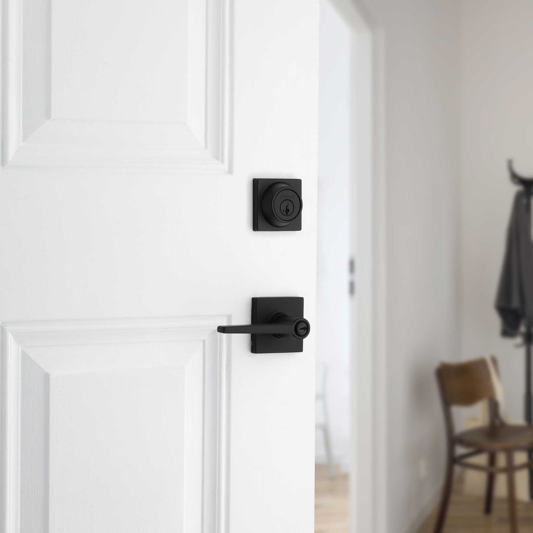 Manija Daylon Kwikset para Baño - Privacidad, Acabado Negro