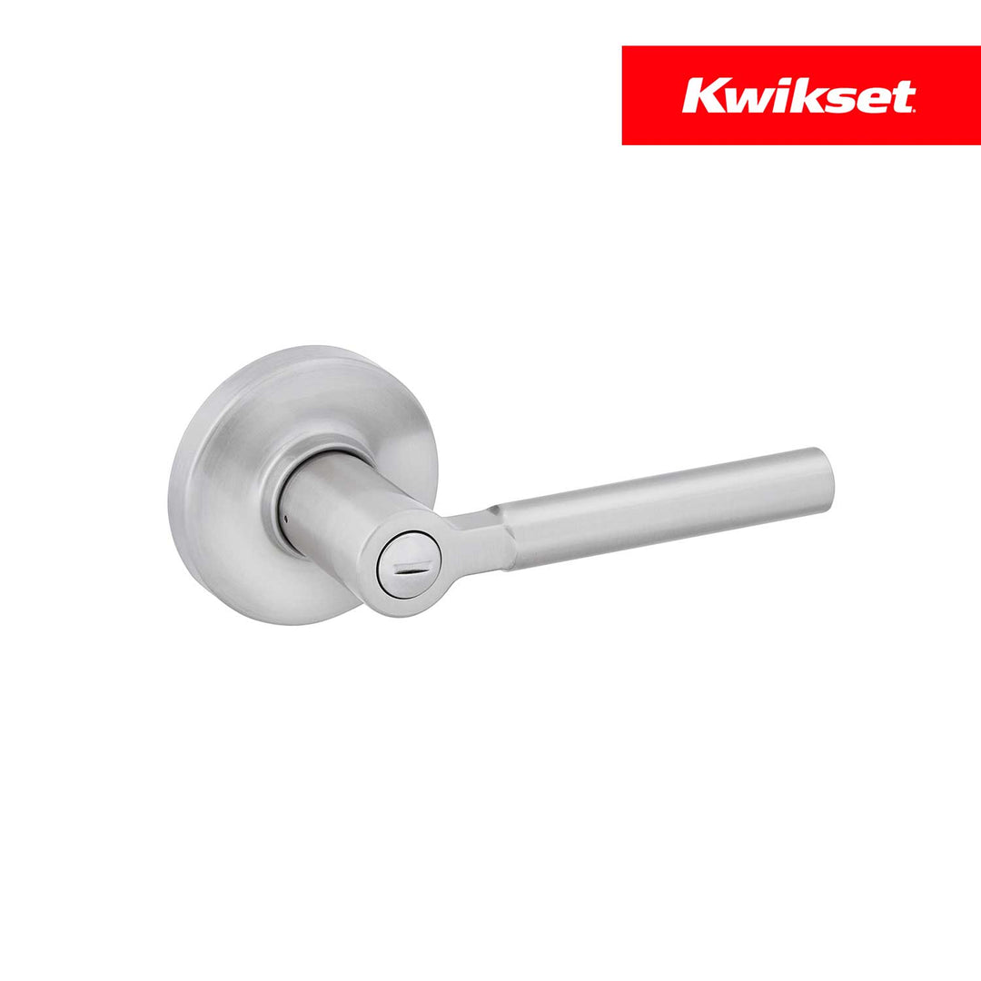 Manija Rimini Kwikset para Baño (Privacidad) - Acabado Níquel Satinado