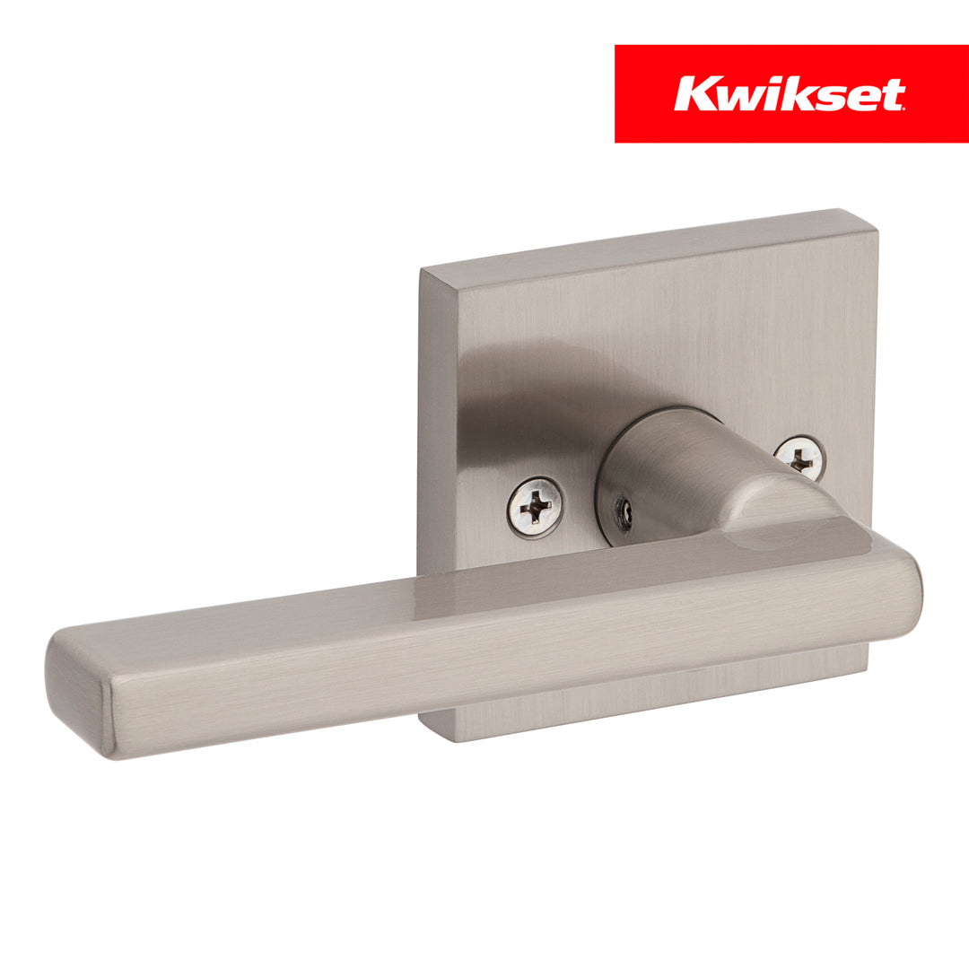 Manija Halifax Kwikset Signature Series para Baño (Privacidad) - Acabado Níquel Satinado