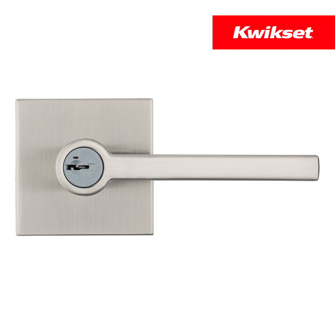 Manija Halifax Kwikset Signature Series para Entrada - Acabado Níquel Satinado