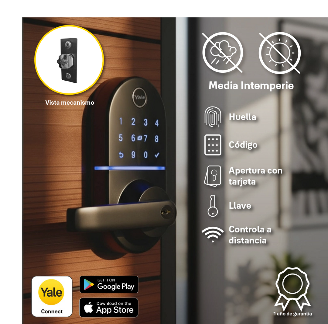 Cerradura Inteligente Yale Compact con Manija - Biométrica WiFi