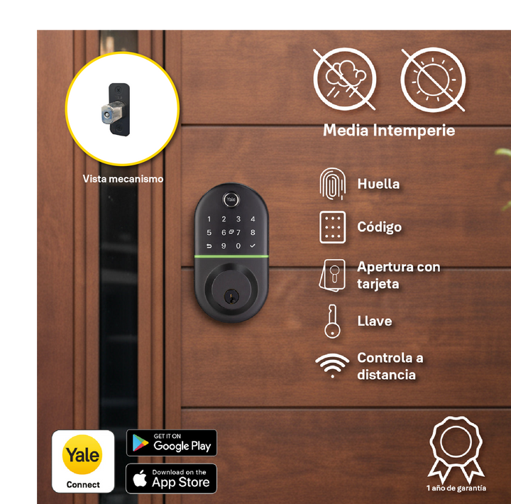 Cerradura Inteligente Yale Compact Cerrojo - Biométrica Wi fi
