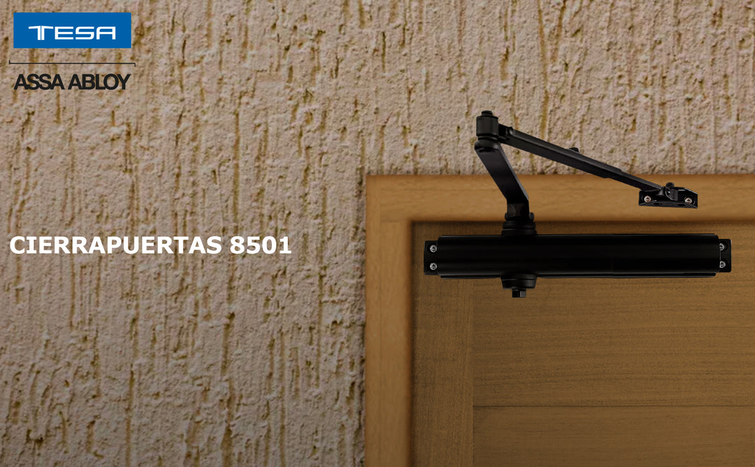 Cierrapuertas 8501 Hold Open Negro Peso Máximo 150kg De Tesa