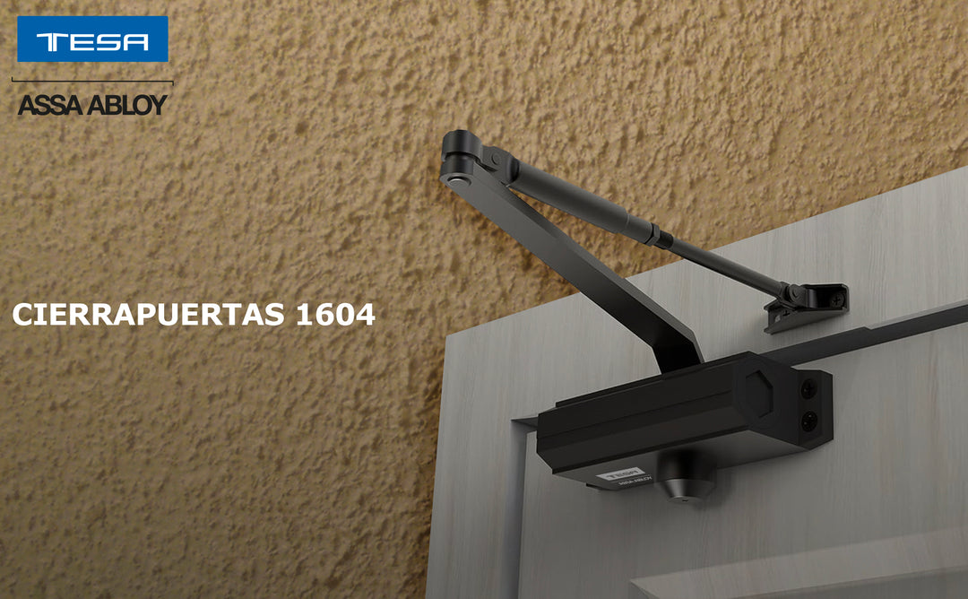 Cierrapuertas 1604 Back Check Tesa Negro Peso Máximo 150kg